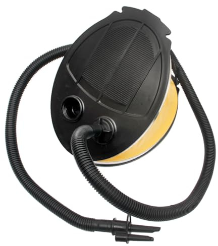 Happyyami 3l Fußluftpumpe für Luftmatratzen und Aufblasbare Spielzeuge Tragbare Luftpumpe aus Pp und PVC für Outdoor Einsatz Große Fördermenge Gelb