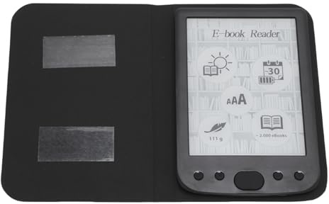ASHATA E Reader Pantalla HD de 6 Pulgadas 800x600 con Amplia Compatibilidad para Lectura Interactiva Lector Electrónico Portátil (16GB)