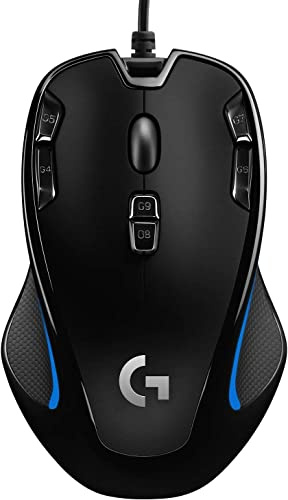 Logitech G300s Optical Ambidextrous Gaming Mouse - 9 Programmable Buttons, Onboard Memory (Renewed)