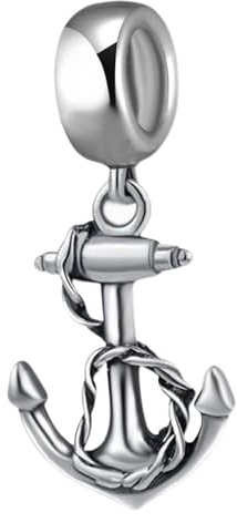 Abalorio de ancla de marinero de plata de ley USN Navy para pulsera Pandora