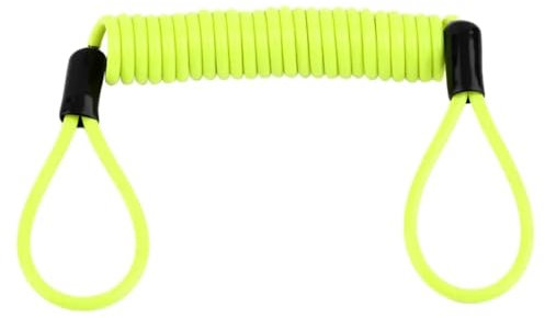 DGOINGPI Pinza Antirrobo Moto Candado antirrobo de Seguridad Verde de 120 cm para Rueda de Motocicleta, Freno de Disco, Alarma, Bolsa y Cable de Resorte con recordatorio.