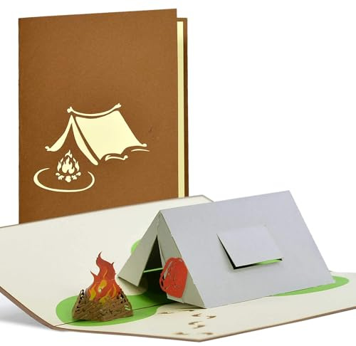 Pop up Geschenkgutschein Camping, Geburtstagskarte, Gutschein zum Zelten, Vatertagsgeschenke, Geschenkideen zum Geburtstag, H21