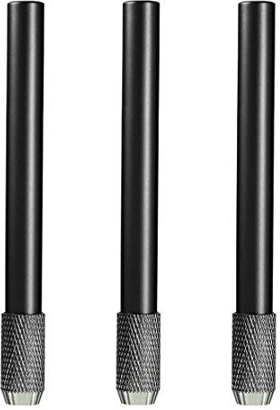 3 Stück Einzelner Kopf Bleistiftverlängerung Bleistift Extender Halter für Bleistift Buntstifte, Verstellbar Aluminiumlegierung Werkzeug Stiftverlängerung