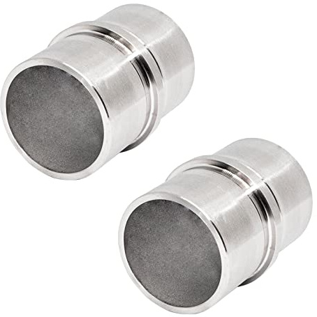 PRIOstahl Conector de tubo, manguito de conexión, manguito de conexión, barandilla, 2 unidades de diámetro de 42,4 mm, conexiones de tubo redondo, barandillas, barandillas, escaleras, tubos
