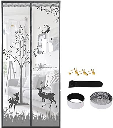 Schöne Sommer Insektenschutz Moskitonetz Fliegengitter Magnetvorhang Fliegenvorhang Türvorhang Fliegennetz Türen Fliegengitter mit starken Magneten für Balkontür Schiebetür Terrassentür