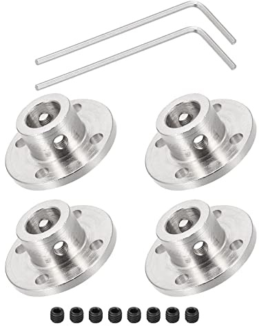 DMiotech 4 Paquet 10mm Bride Accouplement Connecteur Rigide Guide Arbre Support Coupleur Arbre Accouplement avec M2 Hex Clé et Vis pour Bricolage RC Modèle Moteurs