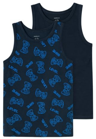 NAME IT Jungen Nkmtank Top 2p Dark Sapphire Gamer Noos, Dark Sapphire, 116