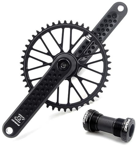 FFYUTING Faltrad, GXP-Kurbelgarnitur, Rennrad-Kurbelgarnitur, hohles integriertes Kurbelarm-Set, 40/42/44/46/48 Zähne, Kettenblatt für 8–12 Geschwindigkeiten, 165/170/175 mm