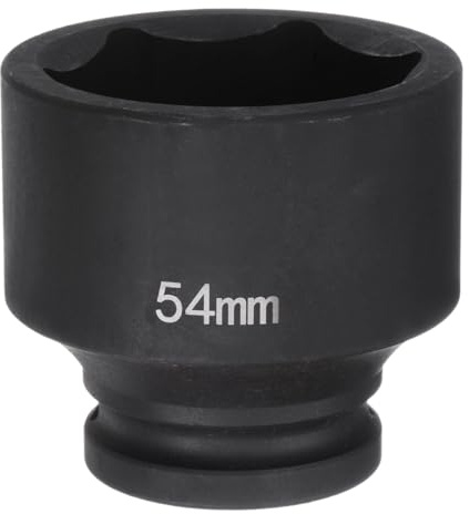 QUARKZMAN Llave de Impacto de 6 Puntos Deep 3/4 Drive 54mm Métrica 40Cr Aleación de Acero Tuerca de Eje Llave de Impacto