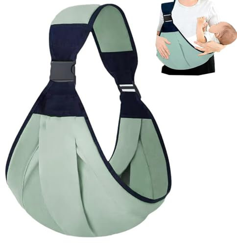Baby Sling Breathable, Portable Baby Carrier Newborn Sling, Anti-Slip Toddler Sling Soft Adjustable Baby Wrap Carrier with Adjustable Thick Shoulder Straps Quick Dry Baby Strap for 0-36 Months Baby