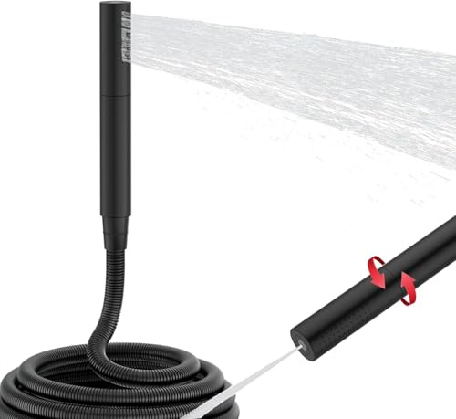 High Pressure Hand held Shower Head with Hose - 2 Spray Modes, Brass Shower Head & 59 Inch Extra Long Flexible Hose, Matte Black