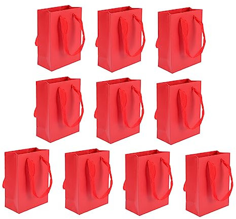 minkissy 10 Stück Taschen Mit Griffen Papier-einkaufstüten Für Die Feiertagsverpackung