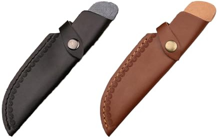 Bexdug Gaine de Couteaux de Poche en Cuir,Gaine de Couteaux de Ceinture en Cuir - Porte-Couteaux Compact - Pochette à Couteaux Multi-Outils avec Fermeture à Pression, Trappeur de Couteaux avec Boucle