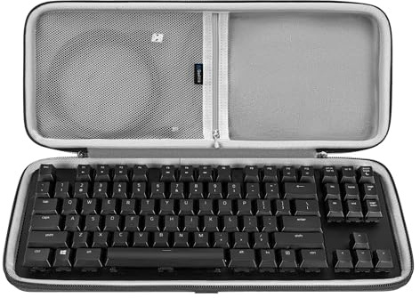 Funda para Teclado TKL Geekria, Compatible con Razer BlackWidow Lite TKL, Keychron K8/K8 Pro, SteelSeries New Apex 9TKL/Apex ProTKL Gen 3 Funda de Viaje rígida (Delgada)