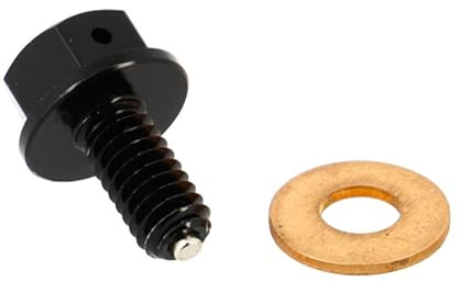 cyclingcolors 1x Ölablassschraube Magnetisch mit Dichtung Ölwannenablassmutter Verschlussschrauben Ideal für Moped Roller Motorrad Auto Quad Motor Ölwanne, M8x1.50 16mm