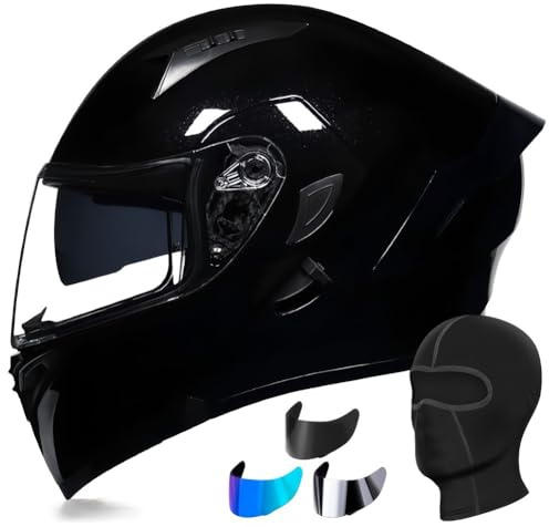 Motorradhelm Für Herren Motorrad Klapphelm, Helm Motorrad Mit DOT/ECE Zertifizierung Integralhelm Mit Doppelvisier Roller Moped Helm Modulare Helm, Für Motorradhelm Herren Damen