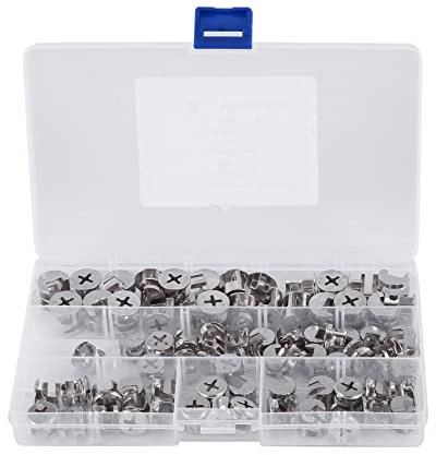 Agwuoetr 75 Pcs Furniture Connecting Cam Lock Fittings, Furniture Connecting Fastener Cabinet Connectors Hardware Bolts