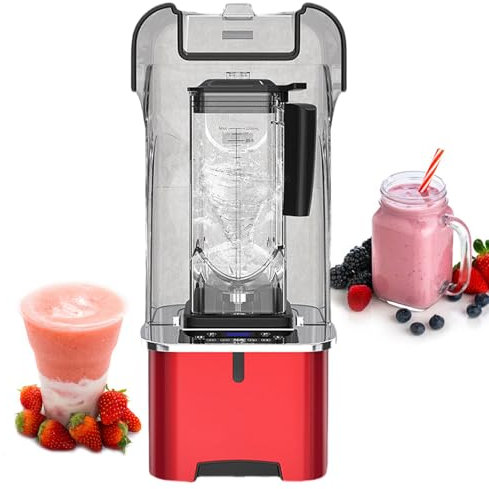 pealiritansemen Blender À Smoothie Tactile, Puissant Blender De Cuisine 2200 W avec Bol De 2,2 L Épais Et 6 Lames, avec Capot Insonorisé, Idéal pour Milkshakes, Smoothies, Glace Pilée Et Fruits