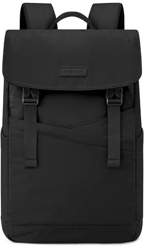 LOVEVOOK Rucksack Damen Herren, 15.6 Zoll Laptop Schulrucksack Teenager Mädchen Jungen, Leicht Schultasche Backpack Wasserdicht, Tagesrucksack Daypack Woman für Uni Schule Reise Arbeit, Schwarz