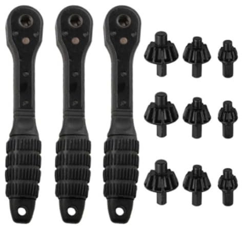 Juego de llaves de portabrocas de trinquete 3 en 1, llave universal de repuesto para taladros eléctricos e inalámbricos, mini llave de alta resistencia para bricolaje, reparaciones del hogar y