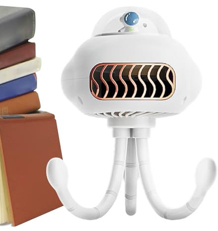 Ventilador para Cochecito | 3 Velocidades Trípode Flexible Ventilador Personal - Herramienta De Enfriamiento Portátil Recargable Para Viajes Exteriores Carrito Silla Bicicleta Hogar Cama Cuna