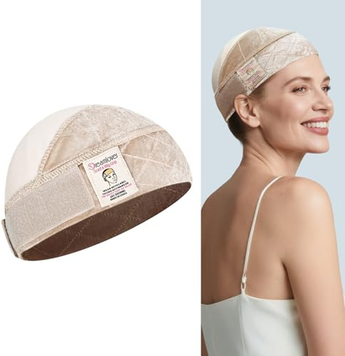 Dreamlover Wide Wig Grip Cap for Lace Front, 2-in-1 Wig Caps to Hold Wig in Place, Nude, 1 Piece
