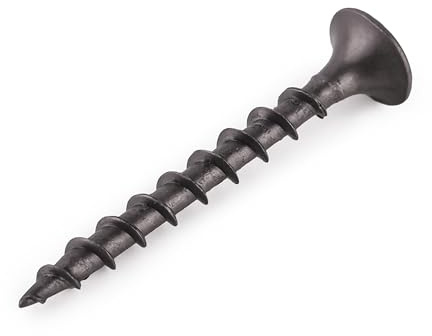 MIVOS Tornillos fosfatados negros - 35x3,5 mm - 200 unidades - Tornillos de montaje - Tornillos autorroscantes para cartón yeso, madera - Tornillos para paneles de fibra de yeso