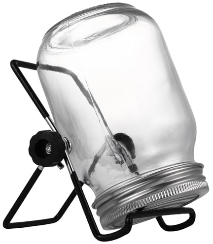 Hohopeti Kit Germogliatore con Barattolo Coperchio in Acciaio Inossidabile con Supporto Nero per Coltivazione Semi e Germogli in Casa per Broccoli Alfalfa Kale e Fagioli Mung