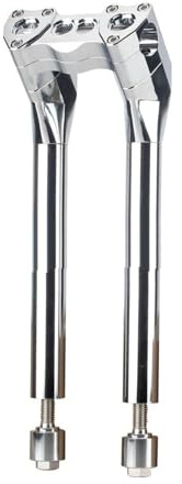 Riser Universale Per Manubrio In Metallo Per Dyna Per Sportster 883 Per XL883R 1200 Per XL1200N Per Street Bob Manubrio Da 1 1/8 Riser Da 10'' Supporto Da 28 Mm(12 inch Chrome)
