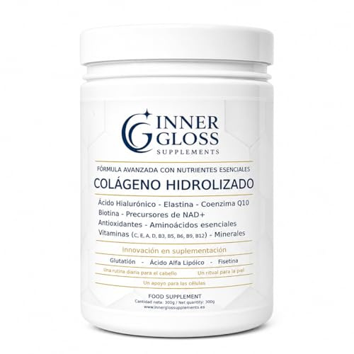 Colágeno Hidrolizado VERISOL® (5000 mg) + Elastina PROLASTIN® + Ácido Hialurónico + Biotina + Coenzima Q10 + Glutation + Vitamina B12 + Fisetina - Un Total de 23 ingredientes en perfecta sinergia.