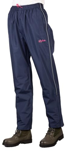 Rydale Ladies Waterproof Overtrousers Winter Hunting Women's Packable Trousers (UK, Numeric, 12, Regular, Regular, Navy/Silver)