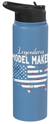 US Flag Model Maker Stainless Steel Insulated Water Bottle