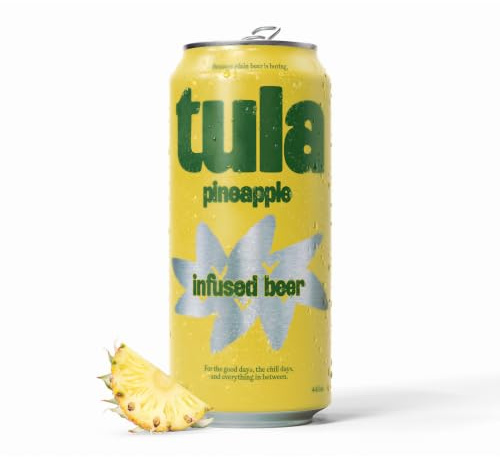 Tula Pineapple Infused Fruit Beer | 4% | 12x440ml | Natural Fruit Flavourings | Easy Drinking | Refreshing Fruit Lager| Brewed to bring people together