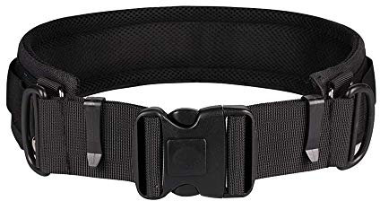 SOOJET Cintura per fotocamera multifunzione in nylon resistente, fotocamera cintura esterna regolabile, cintura con anelli a D, per fotocamera DSLR Canon Nikon Sony