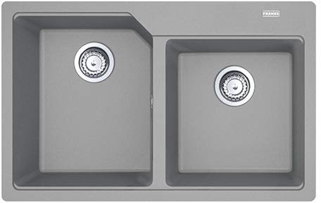 Franke 114.0575.060; Fregadero de cocina empotrado de granito Urban (UBG 620-78); Color: Gris piedra