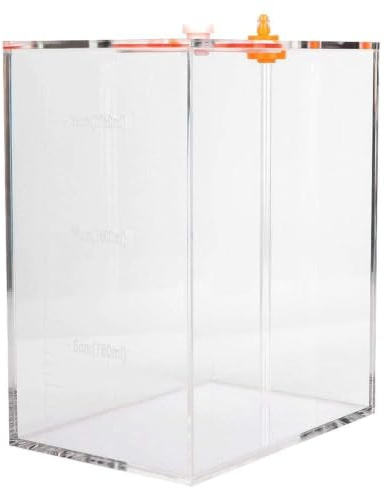 Aquarium Acryl Flüssigkeitsvorratsbehälter Transparent Dosierpumpe Titration Tank mit Skala(DT-25 2.5L)