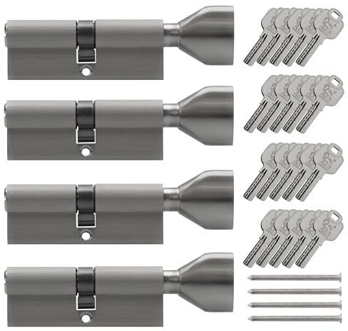 4x Knaufzylinder KSN 90 mm 45/45 gleichschließend inkl. 20 Schlüssel