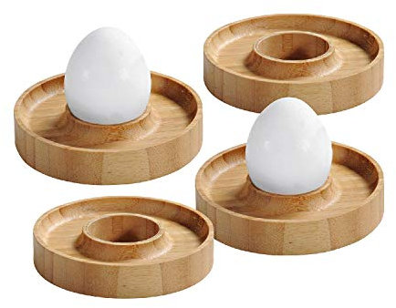 Kesper - Portauovo in bambù FSC, 4 pezzi