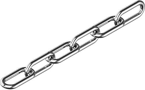 DIN 763 Edelstahlkette langgliedrig Ø 3, 4, 5, 6, 8, 10 mm (Meterware) Rundstahlkette Edelstahl A4 Ankerkette (Ø 6 mm, 15 Meter)