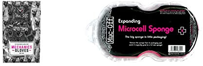 Muc Off Mechanics Gloves, Large - Latex Free, Cut-Resistant Work Gloves For Bike And Motorcycle Maintenance - Machine Washable Expanding Sponge