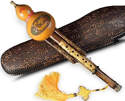 Musikinstrument Aus Bambus-Kürbisseide C-Dur-H-Kürbisflöte Professionell Spielende Kürbisflöte Gute Musikinstrumente Für Anfänger Zinskultivierung, Geschenk (Color : Brown, S : C-Key)