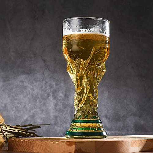 ZWMBYN Bicchieri da birra della Coppa del Mondo per guardare il calcio, 500 ml Creative Hercules Beer Mug Calcio Bicchieri Bicchiere da Calcio, Bicchiere da vino in cristallo per birra, cocktail,