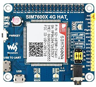 Coolwell Waveshare Raspberry Pi LTE Cat-4 4G 3G Cellular Modem SIM7600E-H 4G HAT for Raspberry Pi 4B+ 4B 3B+ 3B 2B+ Zero Jetson Nano Ardui GNSS Positioning
