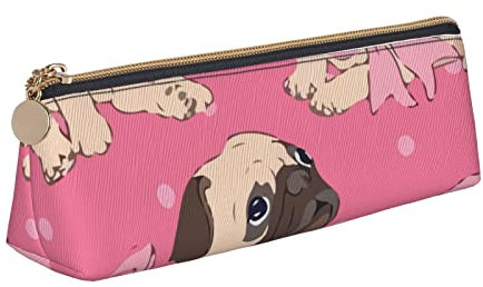 Federmäppchen, Niedlicher Kawaii Mops-Hundeliebhaber Stiftemappe Erweiterbar Stiftetasche Griff Premium Federtasche Für Teenager Büro Student