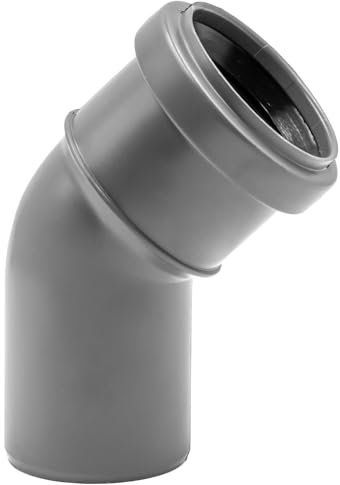 Coude HT DN 75 45° gris | Tube PP 45 degrés DN 75 | Pièce d'angle pour installation de canal