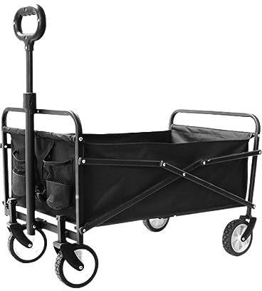 Chariot Pliable Chariot de Plage Chariot Jardin Chariot Portatif Pliant De Chariot De Jardin Avec Le Caddie Résistant De Chariot De 4 Roues Pour La Plage Extérieure De Camping Chariot Transport Plage