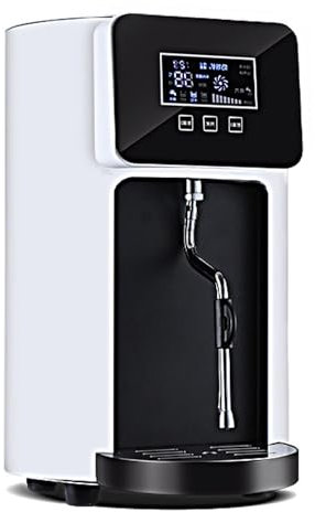 Machine à mousser Le café électrique Commerciale, mousseur à Lait à Vapeur Automatique, chaudière en Acier Inoxydable de 8 L, avec Affichage LED et sonde de température, pour café Maison,