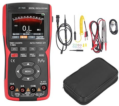 Multimètre D'oscilloscope Numérique, Oscilloscope Automobile Portable écran LCD Couleur de 2,8 Pouces 9999 Points Multimètre D'oscilloscope Portatif pour la Réparation Automobile