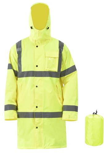 AYKRM Regenanzug warnschutz Herren Leichte Wasserdichte Warn Regenjacke