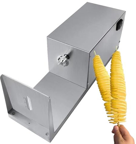 Beachtiful Affettatrice a Spirale Elettrica per Patate, Affettatrice Automatica per Patate Allungate Macchina Elettrica per Torre di Patate in Acciaio Inossidabile, per la Casa e L'Ufficio